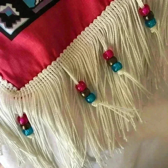 #vtgsouthwest fringe chevron blue and pink top labeled XL - Picture 3 of 4